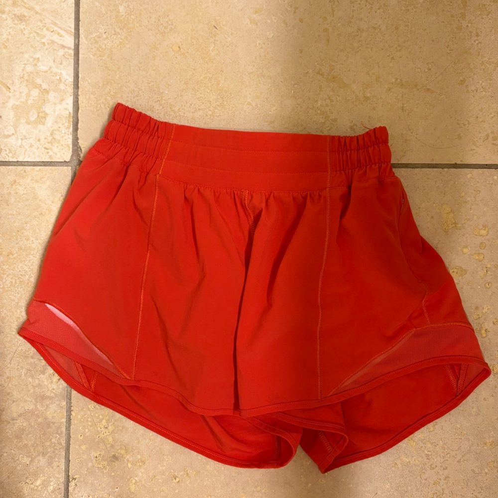 lululemon athletica Vibrant Red Athletic Shorts